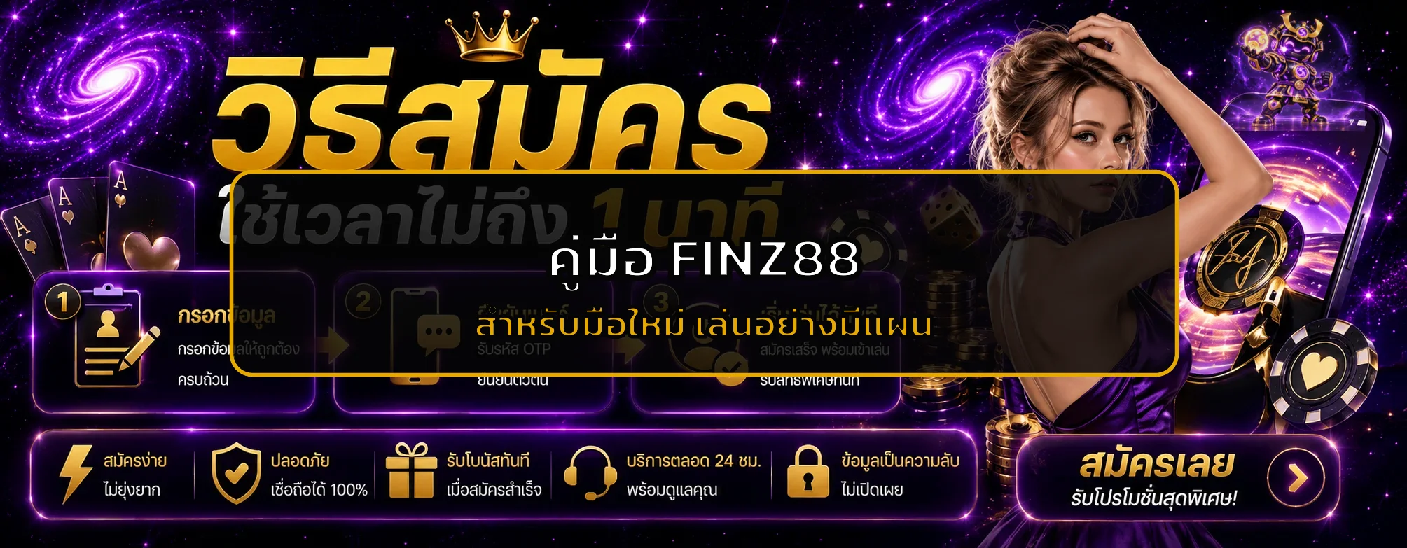 FINZ88 คู่มือมือใหม่ ตั้งงบ เลือกเกม และใช้งานปลอดภัย